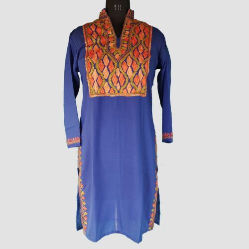 dark blue kurta with collar