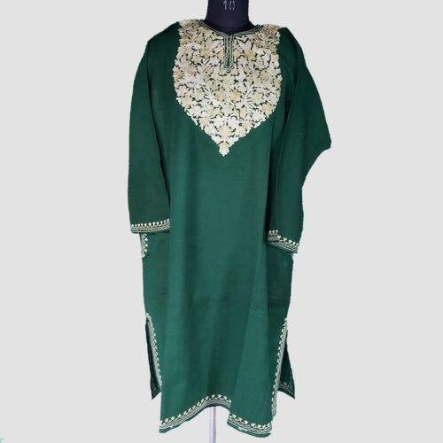 dark green raffal feran dress for winter traditional cod