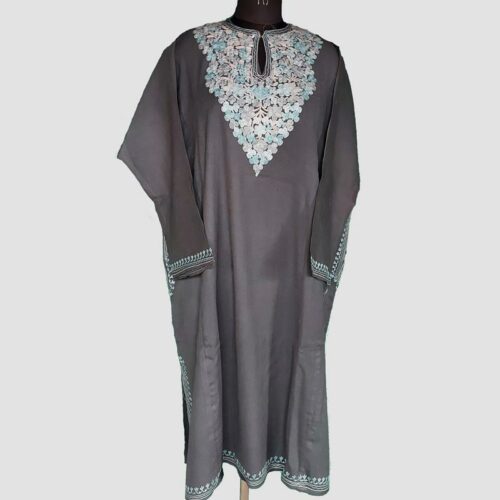 grey beautiful aari pheran