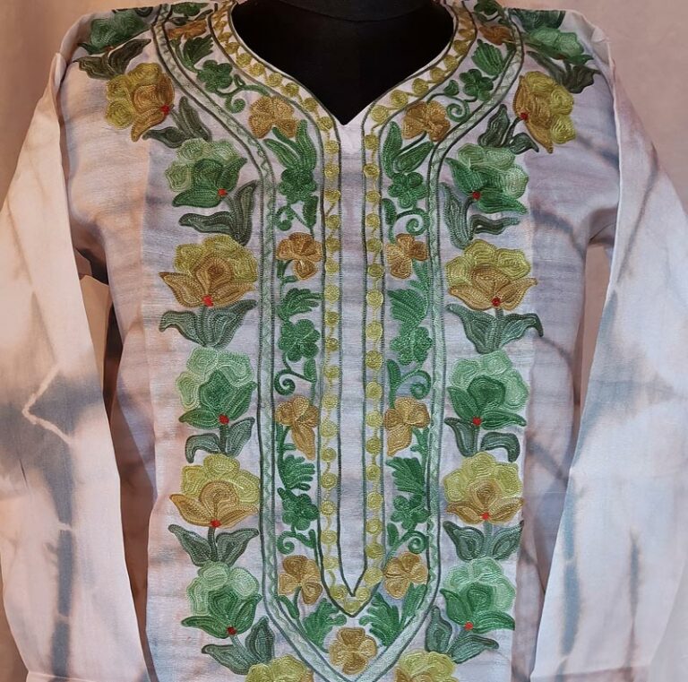 kashmiri green kurti