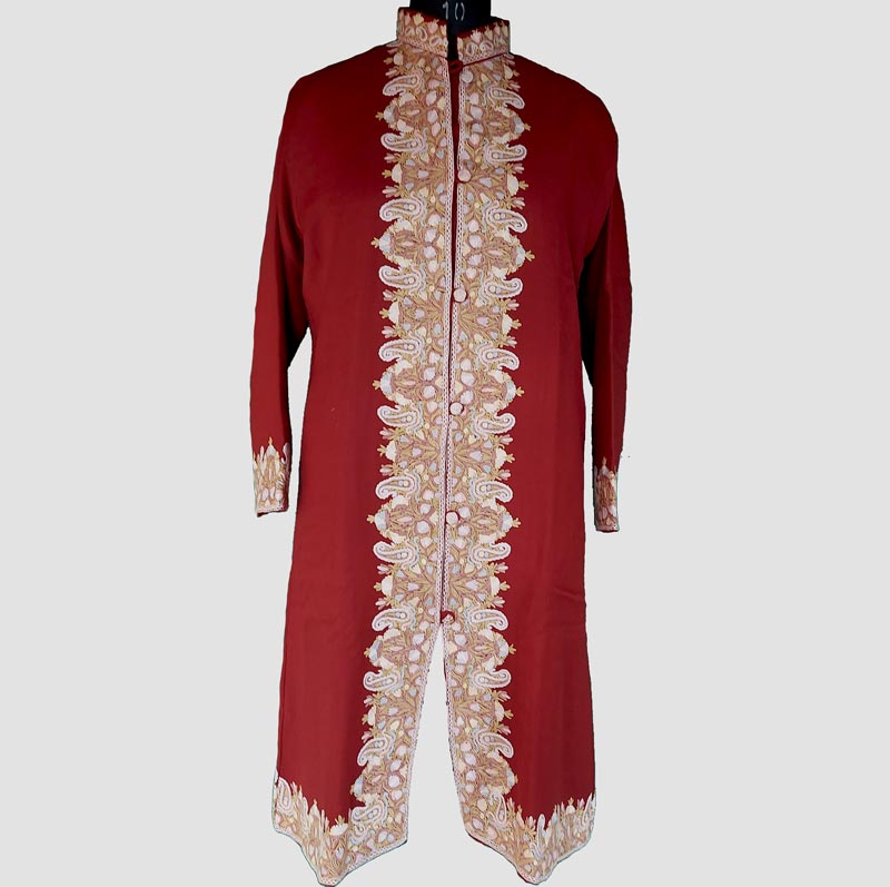 maroon kashmiri coat
