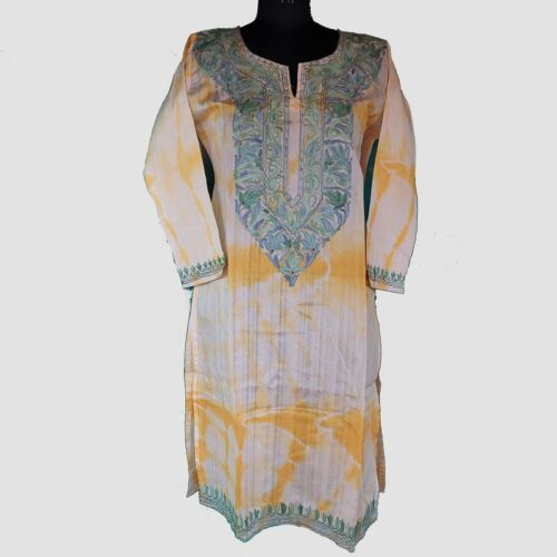 silk kashmiri summer kurta