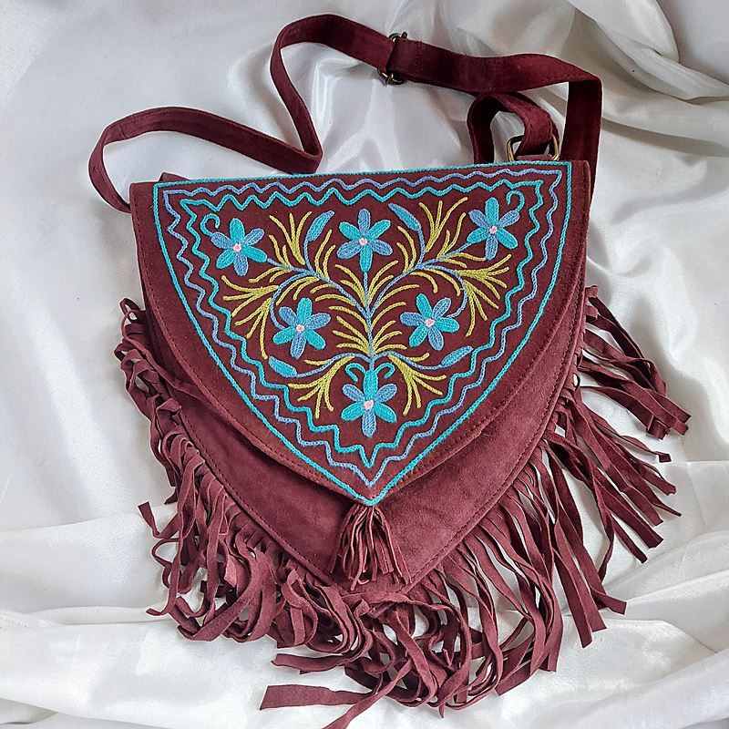 Heart Shaped Bag With Aari Work - Gyawun