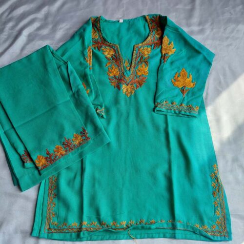 kashmiri kids kameez salwar aar work 37