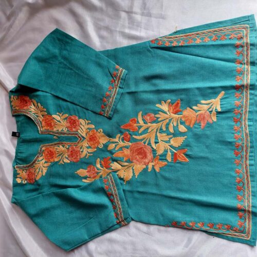 kashmiri kids kameez salwar aar work 82