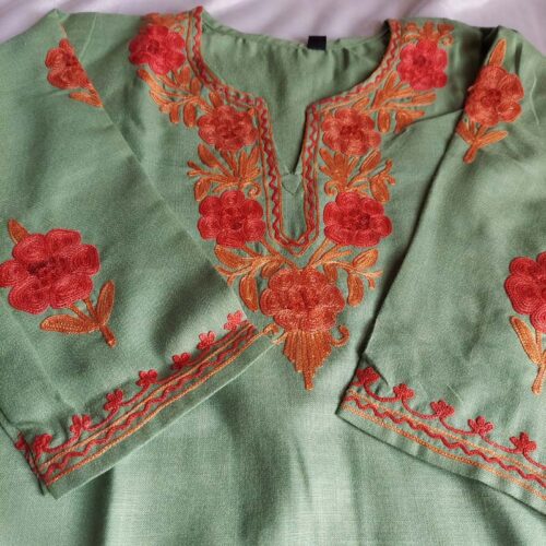 kashmiri kids kameez salwar aar work 86