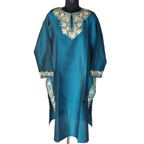 peackock blue kurta