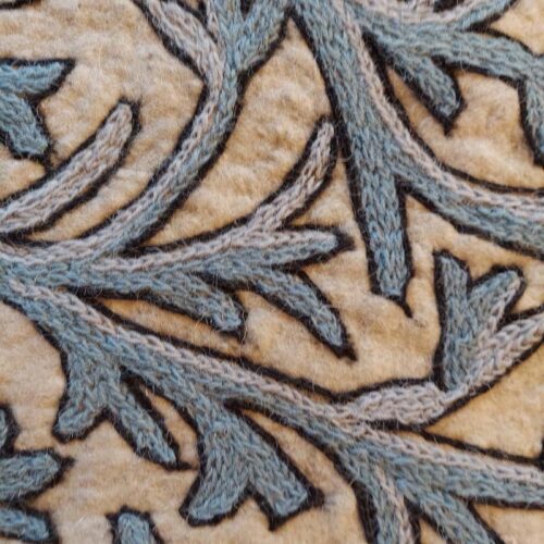 pure sheep wool namda blue luxury rug 1