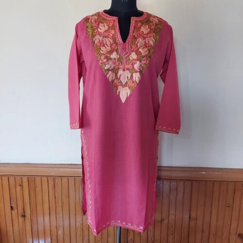 pink aari kurta india 3