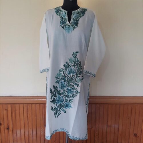 white green kurta 2