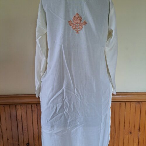 white summer cool bronze tilla kurta 4