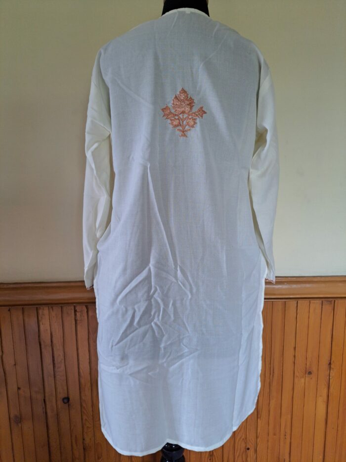 white summer cool bronze tilla kurta 4