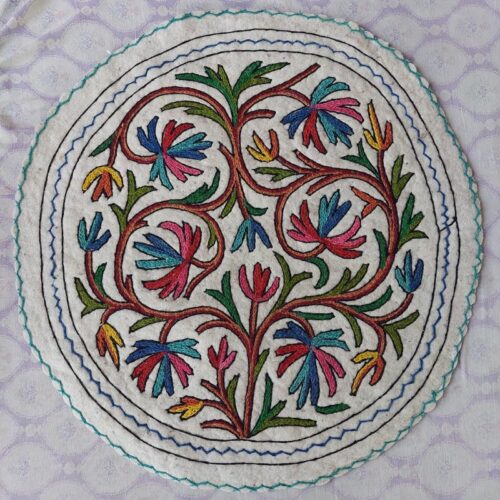 floral rug handmade asia kashmir handicraft 1