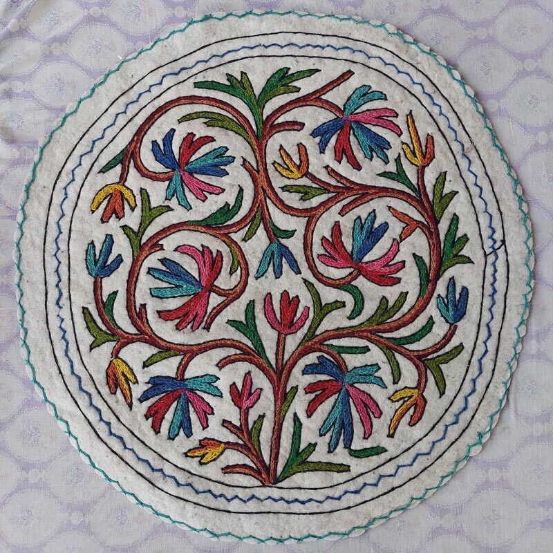 floral rug handmade asia kashmir handicraft 1 rotated