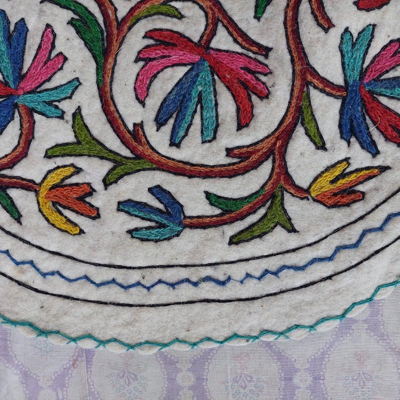 floral rug handmade asia kashmir handicraft 3