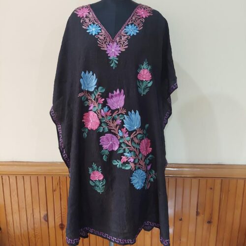 black crush cotton kashmiri kaftan 2