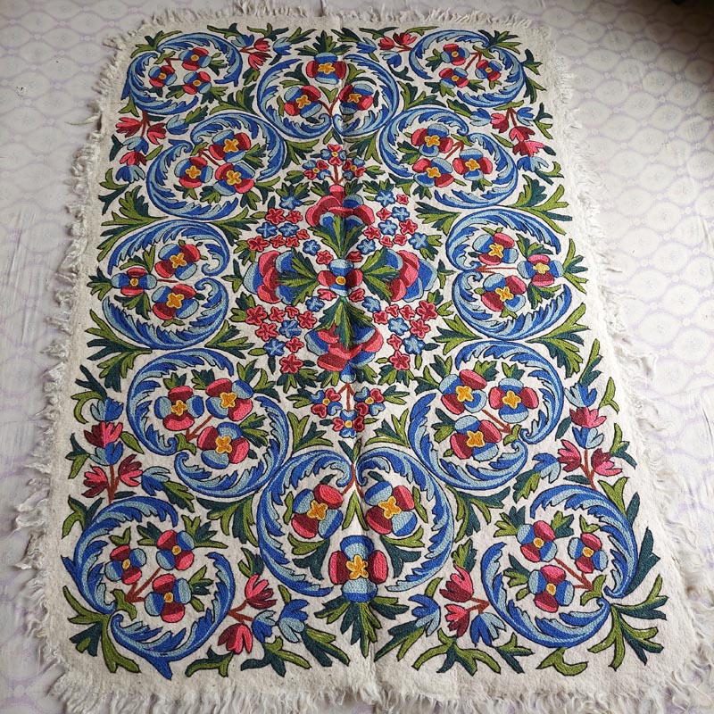 kashmiri decor carpet aari rug wool 8