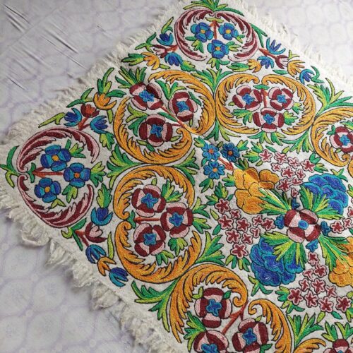kashmiri handmade boho namda rug colorful 6 feet 4