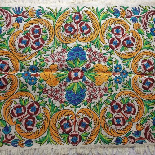 kashmiri handmade boho namda rug colorful 6 feet 5