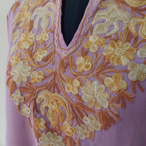 light purple short kurta 1