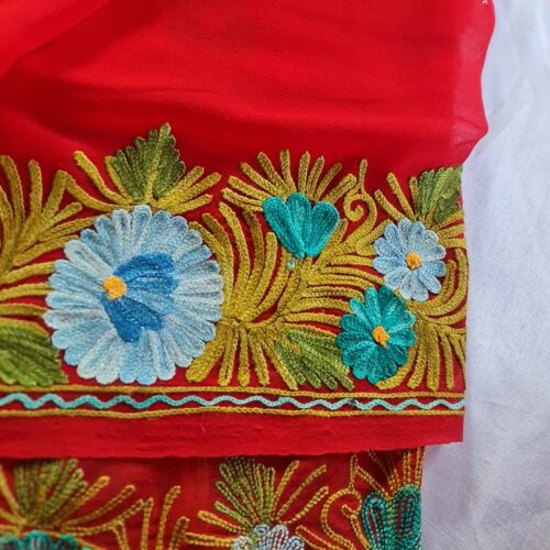 red kashmiri saree online georgette 5