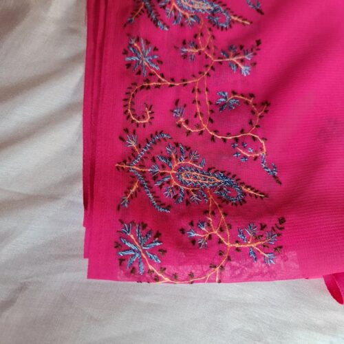 saree kashmiri pink sozni 1