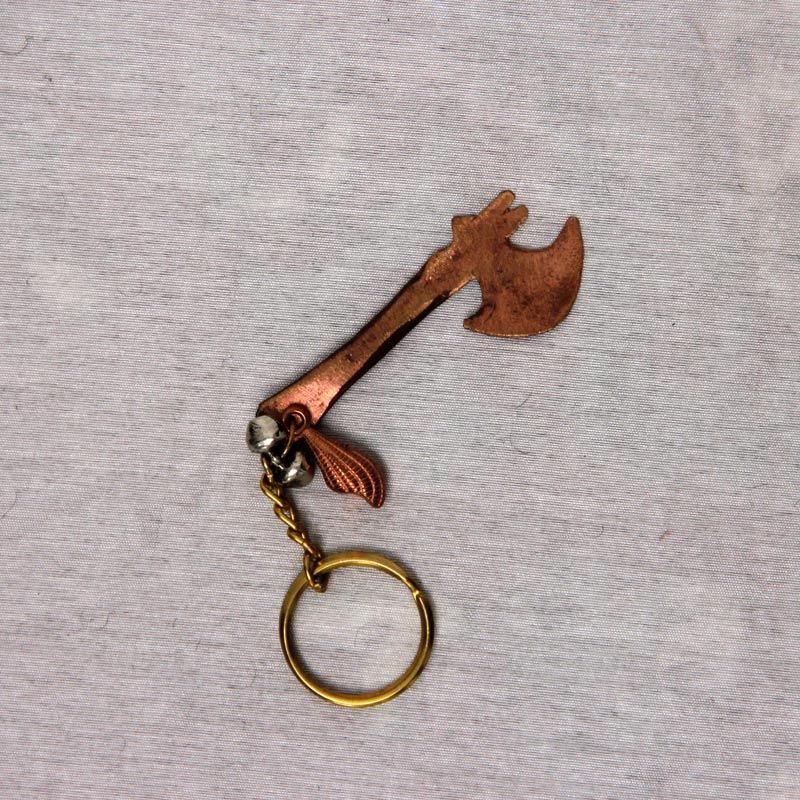 axe copper keychain