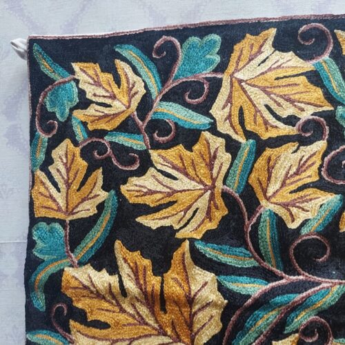 kruhun chinar leaf silk wall hanging 3x2ft 2