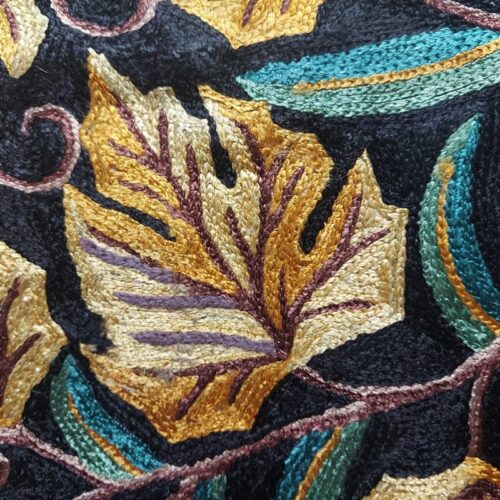 kruhun chinar leaf silk wall hanging 3x2ft 3