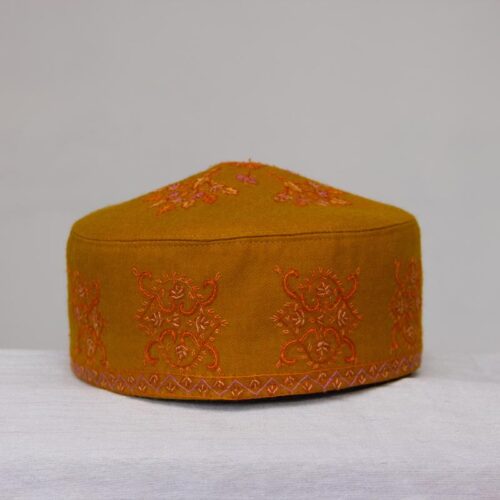 mustard pashmina cap 2