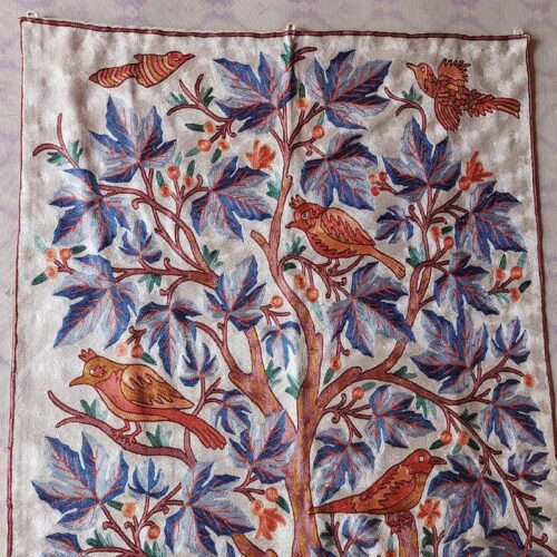 silk kashmiri tree of life wall hanging 3