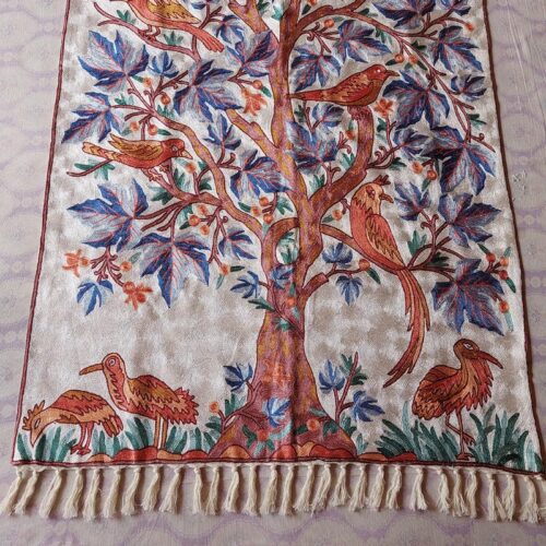 silk kashmiri tree of life wall hanging 5