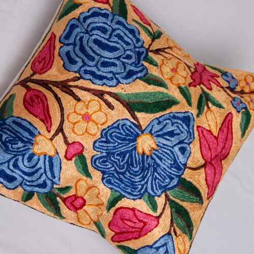 golden blue color pillow cover 2