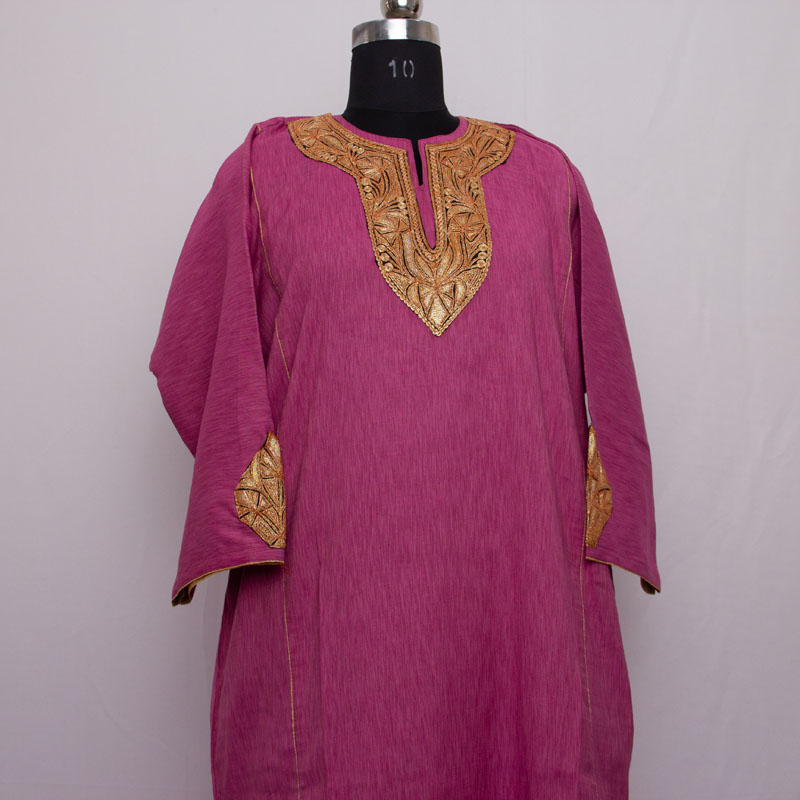 Purple Tilla Cotton Pheran - Gyawun