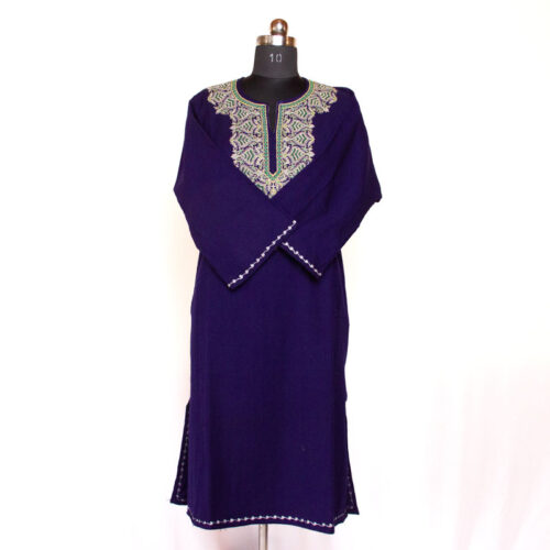 dark blue zari pheran 1