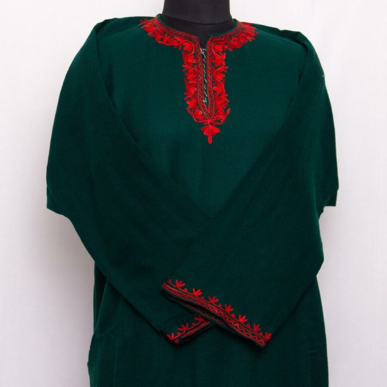 dark green aari pheran