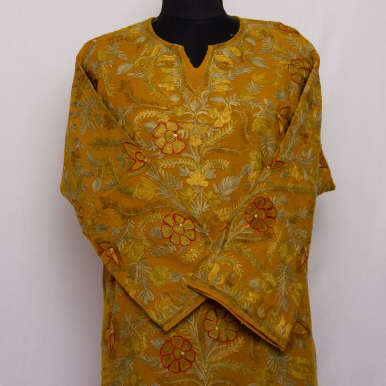 mustard aari jama pheran