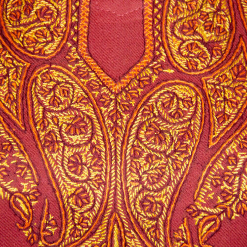 pink handmade winter wool dress 2