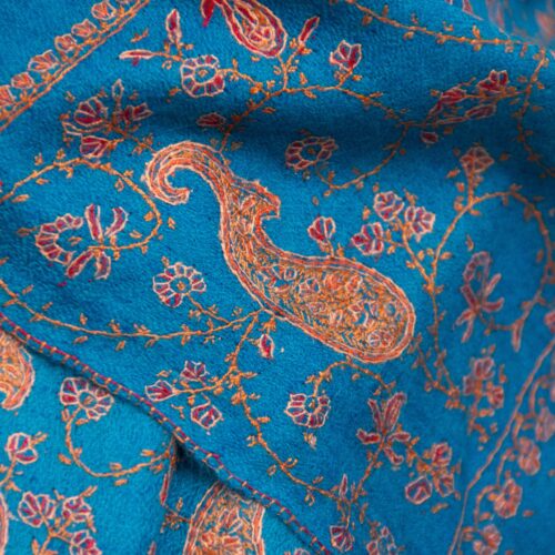 blue pashmina sozni stole 2