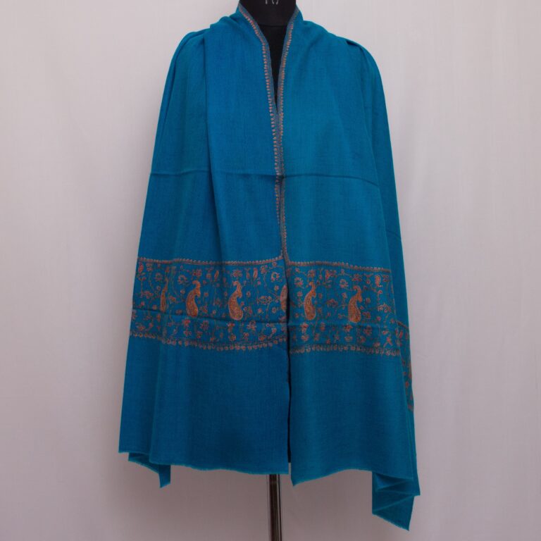 blue pashmina sozni stole 3