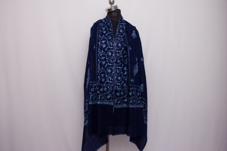 dark blue pashmina sozni stole 2