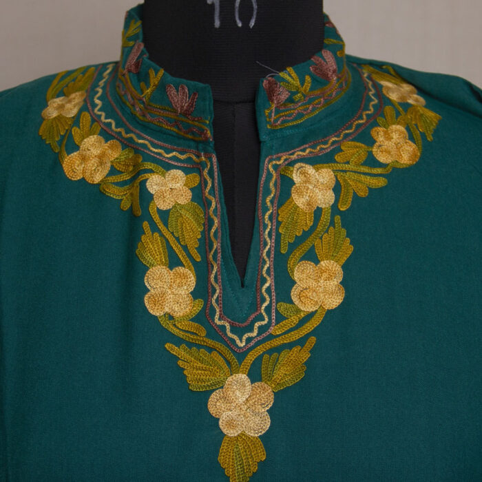 green cotton srinagar kurta 1