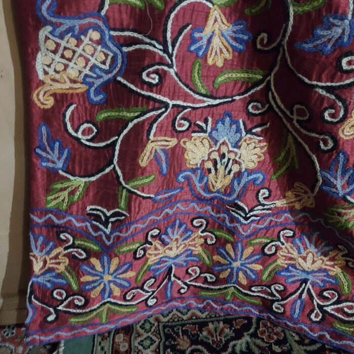 kashmiri curtain crewel silk lining handmade decor online long wedding 2