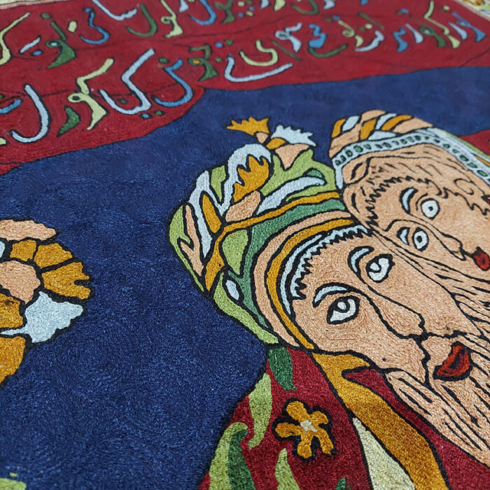 omar khayyam kashmir wall hanging chainstitch 4