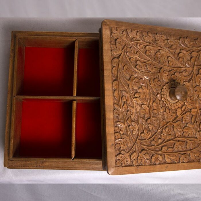 walnut wood velvet box