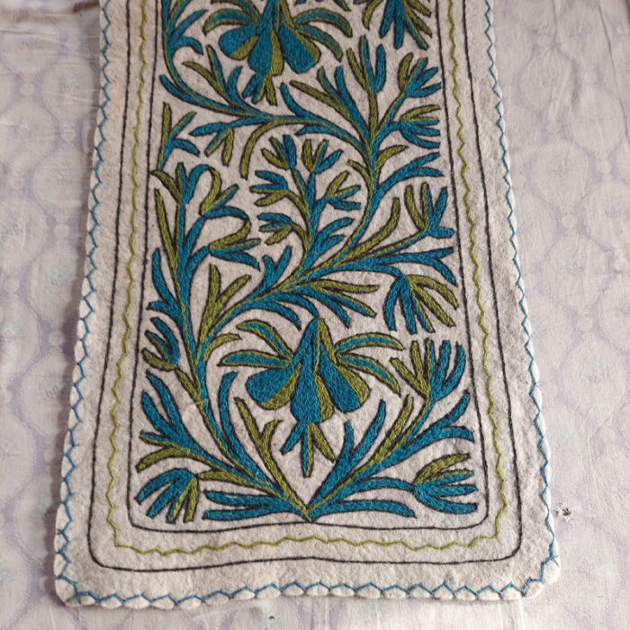 blue green white namda runner kashmir india etsy london cardiff 4