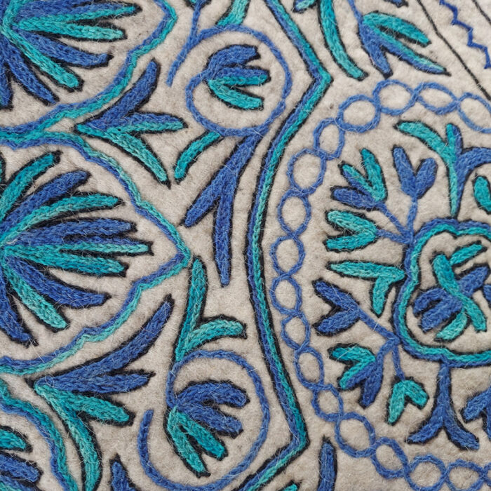 blue white namda rug wool 3