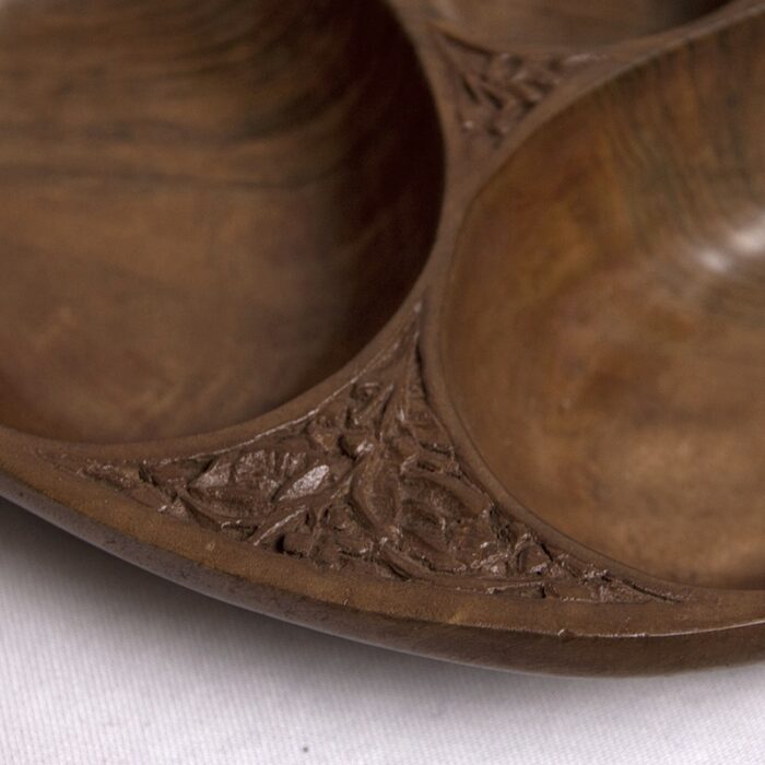 kashmiri walnut wood dry fruit bowl 2