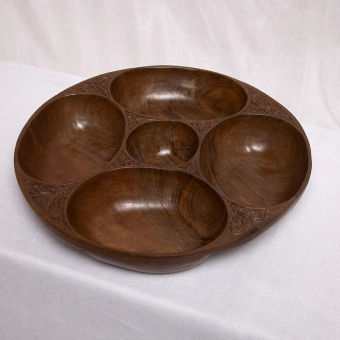 kashmiri walnut wood dry fruit bowl 3