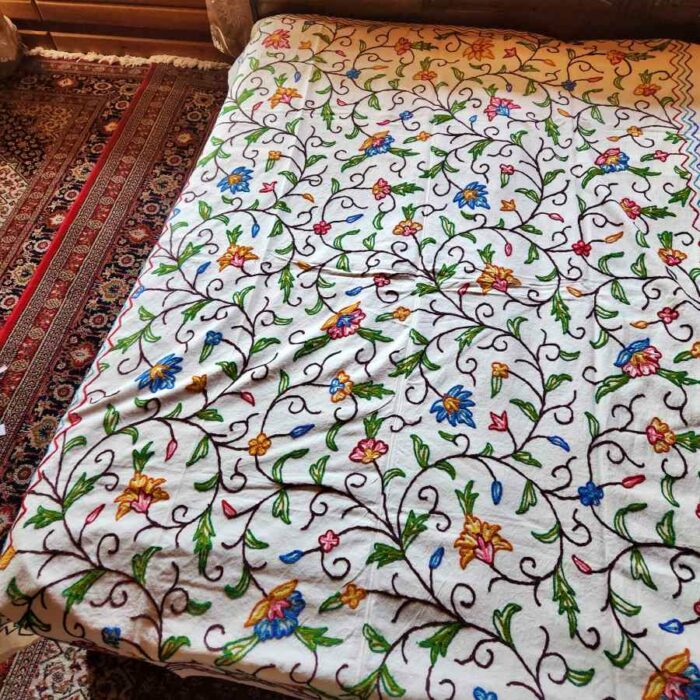 Kashmiri Crewel Sofa Throw Cover20230330 12